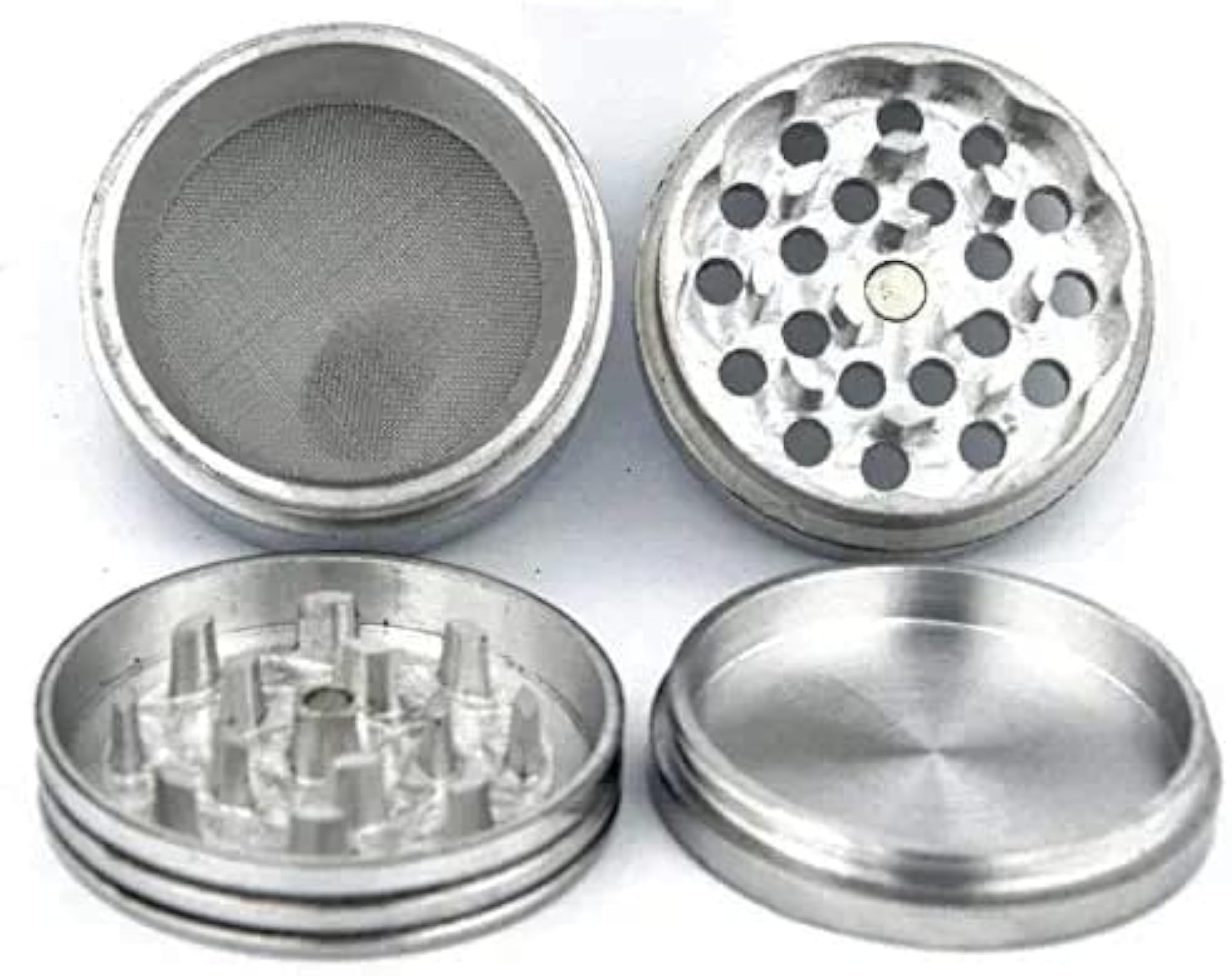 Metal Herb Crusher with Filter 4 Part (50mm)