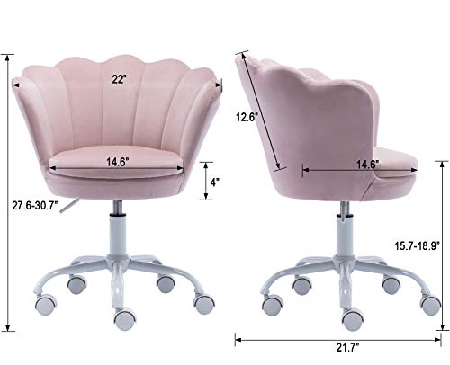 image for CIMOTA Cute Kids Desk Chair,Velvet Bedroom Chair Adjustable Child Comp