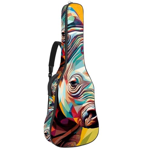 Sac guitare acoustique avec deux poches de rangement et housse imperméable