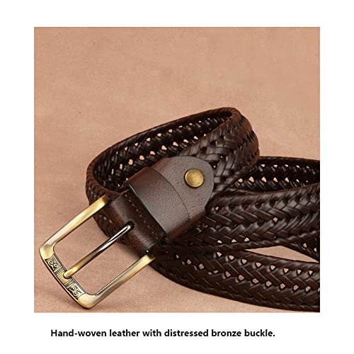 belts,leather belt,BeltMen'sCowhideWovenBeltCasualTrousersBeltsforMenandWomenSuitableforJeansorFormalWearJeans3