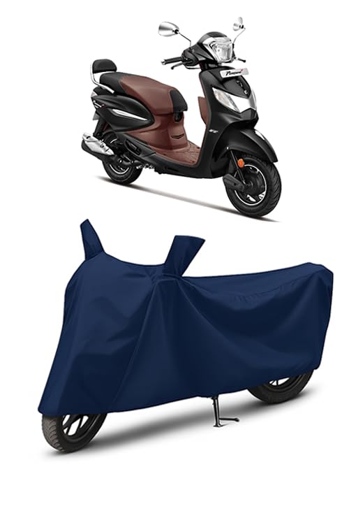 Image of Waterproof Scooty Cover for Hero Pleasure Plus | All Weather Protection from Rain, Dust, UV Rays & Scratches with Mirror Pockets & Buckle Belt | Pleasure Plus Scooty Cover