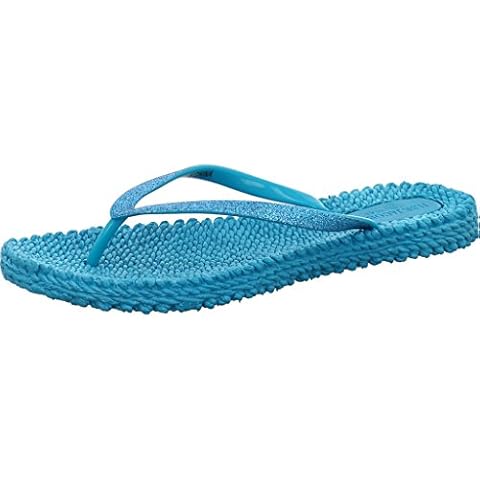 Ilse Jacobsen Cheerful01 Women's Glitter Flip Flop Toe Separator, Green Medium Green, 6 UK Cover