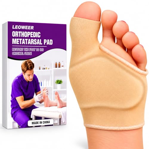 Orthopedic Metatarsal Pads for Women & Men Ball of Foot Cushions with 4 Size Options Soft Gel Forefoot Cushion Inserts for Pressure Relief Reusable Shoe Pads for Walking Running & Daily Comfort