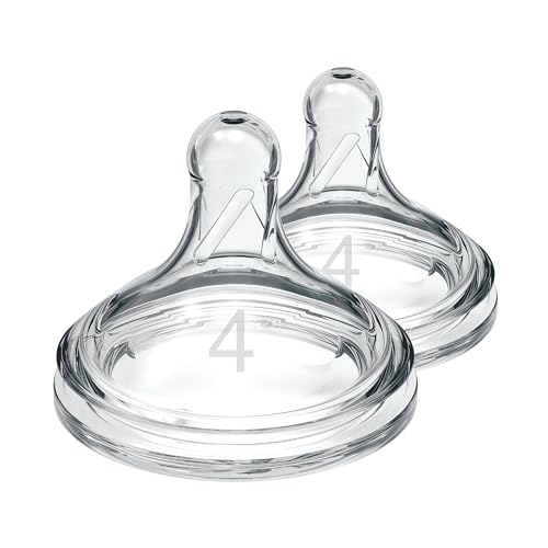 Dr. Brown's Options+ - Tetinas para biberón, nivel 4, cuello ancho, paquete de 2