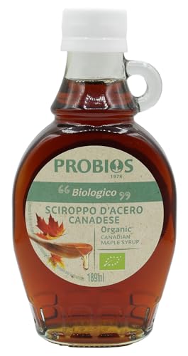 Sciroppo d'acero canadese biologico Probios - Sciroppo d'acero senza glutine - Perfetto per pancake, dessert - 189 ml