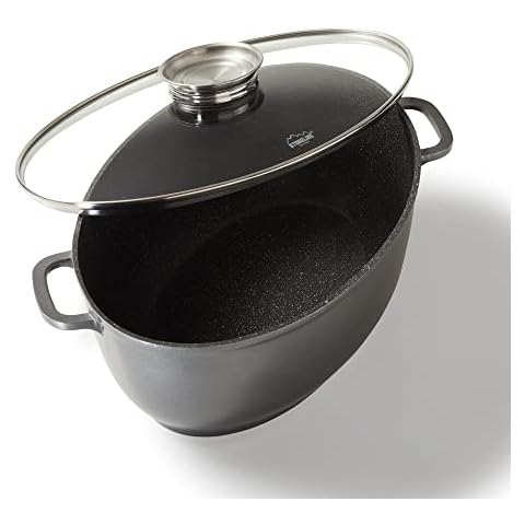 Stoneline Gourmet Bräter, oval, 38,8 x 26,3 cm, 8 L Cover