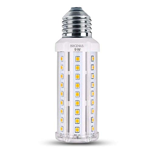 BRIGENIUS E27 9W Mazorca Bombillas LED de Bajo Consumo - LED Luz de Maiz Lampara Equivalentes a 70W, Bulbos LED Luz cálido para el Hogar, Baño, Cocina, Cuarto (950Lumen, 3000K)