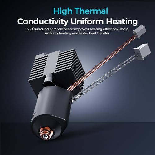 Image of Creality Official K2 Plus Ceramic Heating Block Hotend Kit, with Quick-swap Nozzle Kit, Supports 350C High Temperature, All-Metal Integrated Design Extruder Hotend for 3D Printer K2 Plus Combo