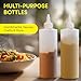 BRIGHTFROM Condiment Squeeze Bottles, 12 OZ Empty Squirt Bottle with Twist Top Cap, Leak Proof - Great for Ketchup, Mustard, Syrup, Sauces, Dressing, Oil, Arts and Crafts, BPA FREE Plastic - 4 PACK