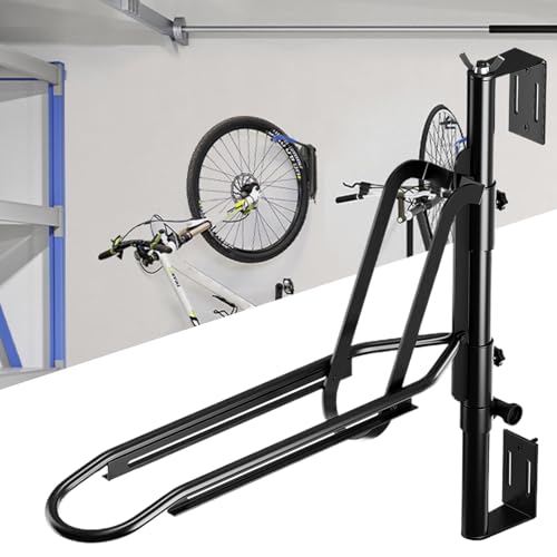 Support mural pour vélo pliable et réglable pour garage et intérieur - 4