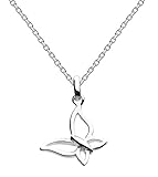 14 Karat vergoldet Dew Damen-Halskette Sterling Silber mit Open Wing Klein Butterfly 45,5cm 98078HP004