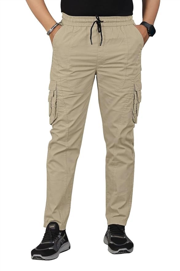 Men’s Cargo Pants | Casual Cotton Cargo Trousers for Men | Regular Fit Multi Pocket Outdoor Travel Pants | Stylish Comfortable Casual Bottom Wear for Men-picture-45