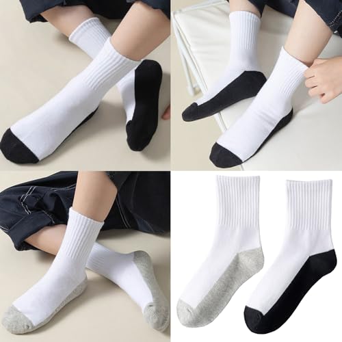 1 Pair Soft & Comfortable Cotton Boys' Socks for Ages 4~12+ Years Breathable Ankle Socks for School and Parties2