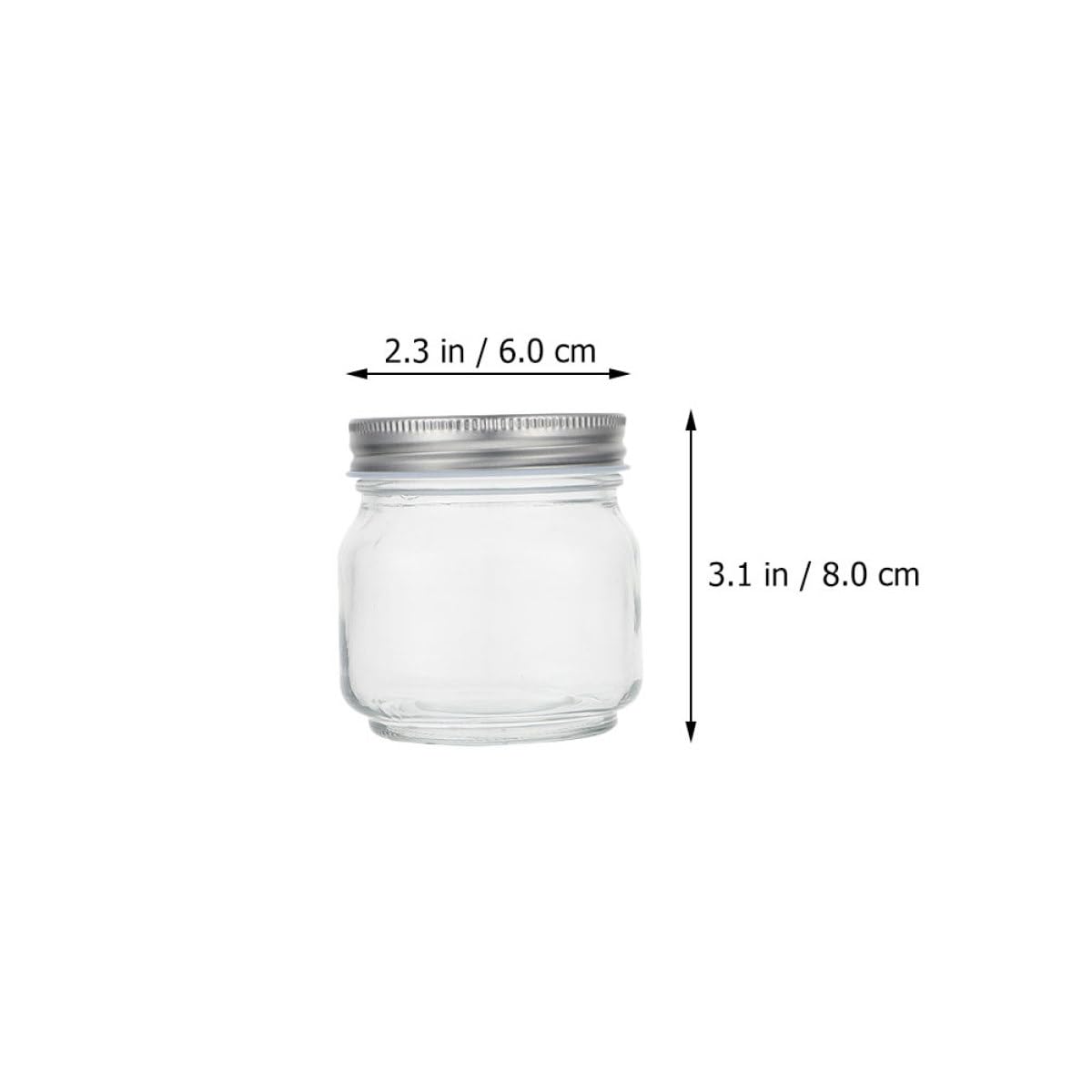 BESPORTBLE 6stücke Gewürzgläser aus Glas Transparente Marmeladengläser mit Deckel Honigbehälter für Küche und Zuhause als Gewürzspender und Küchenbehälter