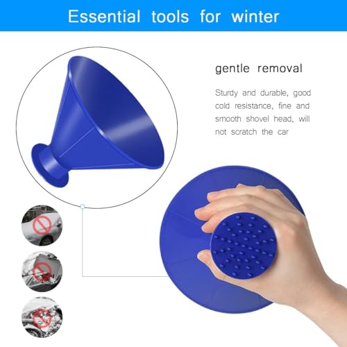 Grattoir à glace conique pour voiture | Lot de 2 cônes bleus - 5