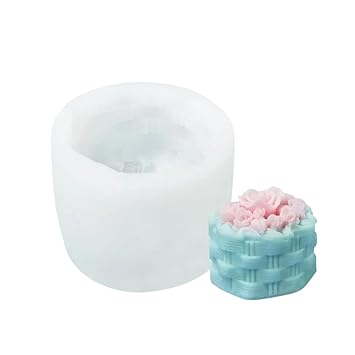 t & Craft, DIY, Resin Art, Handles, Soap, Chocolates, Candies, Ice Cubes, Candles Making Supplies [Woven Rose Shaped Soap Mould]