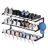 【Étagère à chaussures murale polyvalente】Cette étagère à chaussures extensible peut accueillir différentes tailles et types de chaussures grâce à ses niveaux. Le design polyvalent de l'étagère à chaussures flottante garantit qu'elle répond à vos besoins en matière de chaussures et peut être personnalisée pour convenir à vos préférences de rangement personnelles.