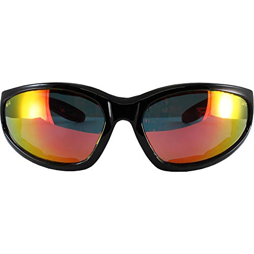 Global Vision Hercules Plus Safety Sunglasses 2 Pair Black Frames G Tech Red Mirror Lenses + Clear Lenses2