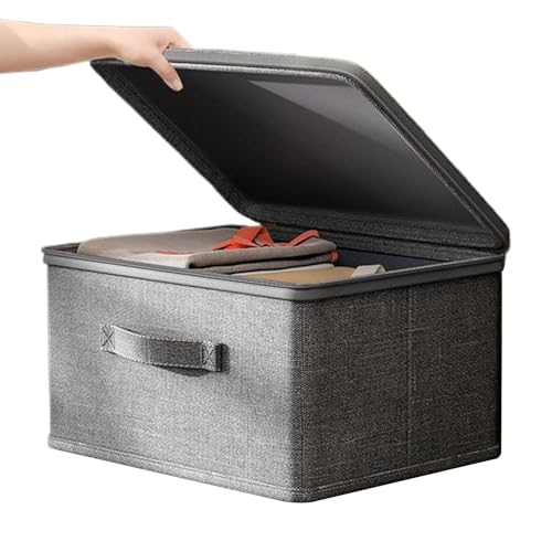 Organizador de juguetes | Bolsa protectora con cerradura | Caja organizadora de juguetes de ropa con tapa | Contenedor de utilidad apilable de bloqueo protector, baúl de aperitivos para jeans