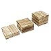 MOOCA 3-Piece Wooden Square Risers for Display Jewelry and Accessories Stand, Wood Display Stand, Oak Color