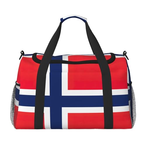 Sac de voyage avec imprimé drapeau norvégien taille unique résistant