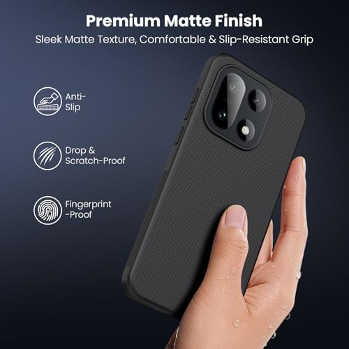 Image of Nillkin Case for OnePlus 15 (1+15) (6.78 inch Inch) Super Frosted Shield Pro Magnetic Hard Back Soft Border (PC + TPU) Cover Raised Bezel Camera Protect Black Color