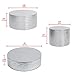 J JACKCUBE DESIGN Set of 3 Silver Round Cake Stand, Cupcake Display Supplies Tray Plate Holder for Decorative Party, Weddings, Birthdays, Tea Parties, Celebrations (8/10/12inches / Silver)-MK197ABCS