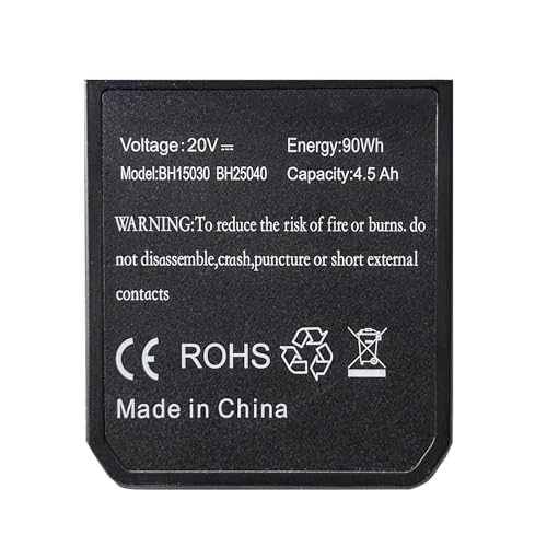 Gemho 4500mAh VAX ONE PWR Cordless Vacuum Cleaner Battery Compatible，Replacement for BV25040 BV15030 BV15260 BH15260PC
