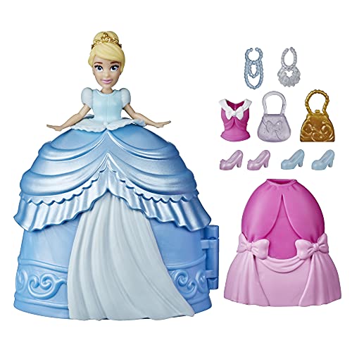 Disney Princess Secret Styles Fashion Surprise Cinderella, Mini Doll Playset with Extra Clothes and Accessories, Toy for Girls 4 and Up