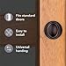 Baldwin Carnaby, Half Dummy Door Knob, Non-Turning Door Handle for Closet, French Door, With Microban Protection, in Venetian Bronze