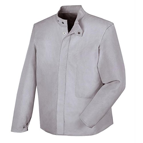 teXXor 4121-52 Schweisserjacke aus Rindvollleder, Größe 52, Weiß/Grau