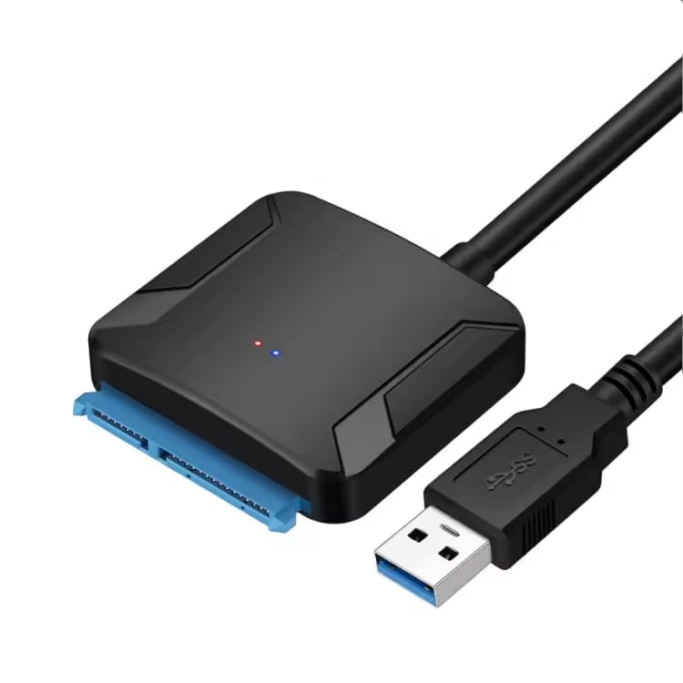 FORIDA USB 3.0 to SATA III Hard Drive Adapter Cable with Power, SATA to USB Converter for 2.5 & 3.5 Inch SSD HDD, 22-Pin (7+15) with 12V/2A DC Port, Plug & Play