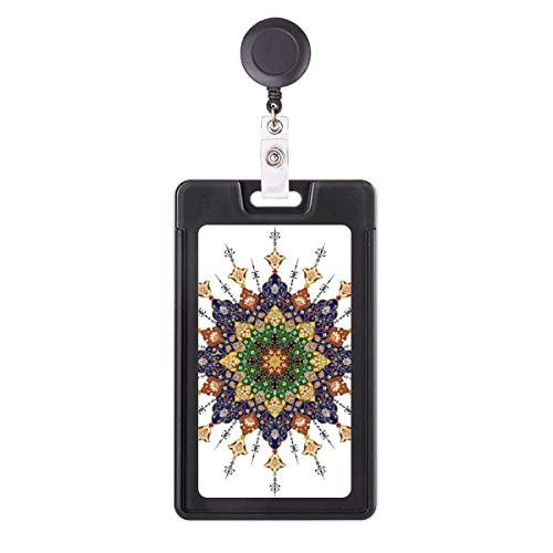 Funda retráctil para tarjetas que evita pérdidas con patrón floral moderno