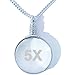 5x Gold Magnifying Glass Necklace /Pendant Magnifier with 30" Matching Gold Chain(glass Lens/polishing Pouch Included)