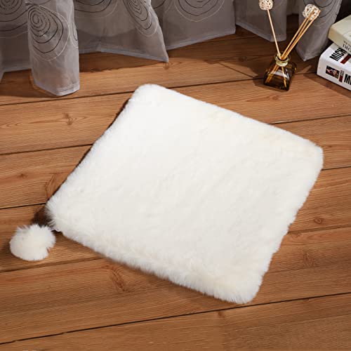 Shengocase 2-Pack 12"X12" Square Faux Rabbit Fur Cat Dog Bed Cushion Pad Mat, Cat Tree Tower Replacement Cushion Pad, Pad For Window Perch, Cat Dog Carrier House Cage Crate Kennel Furniture #TOP1