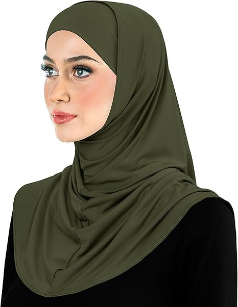 PAROPKAR Modal Full Head & Neck Cover Jersey Hijab-Soft Cotton Viscose Lycra Solid Color Stretchy Breathable Head Cover Scarf Hijab Cap