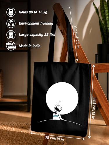 Image of DOODLE Premium Canvas Tote Bag for Women with Zip and Inner Pocket for Shopping, Office, Travel and Daily Use