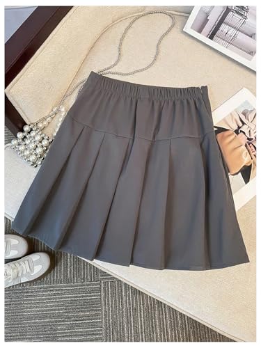 WDIRARA Girl's Bowknot Pleated Mini Skirt High Waisted Uniform Skater A Line Skirt2