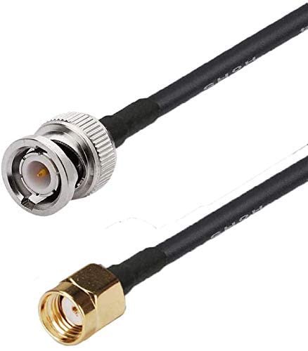 GraspaDeal BNC Male to RP-SMA Male RG58 Coaxial Jumper Cable 20 inch for Radio