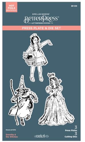 Placas BetterPress Dorothy & The Witches Graphic45 para crear invitaciones de cuentos de hadas