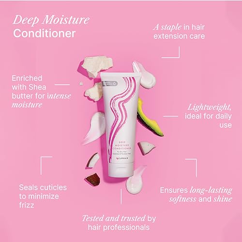 Cliphair Deep Moisture Conditioner for Hair Extensions and Dry Damaged Hair I Sulphate and Paraben Free Hair Extensions and Dry Hair Conditioner 8.45 Fl Oz - Image 3