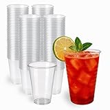 DUNWAVE, Vasos Desechables, Vasos de Plástico Desechables, Vasos de Plástico, Pack 500, Vasos para Fiestas y Cumpleaños, Vasos Desechables 220ml, Plástico Transparente