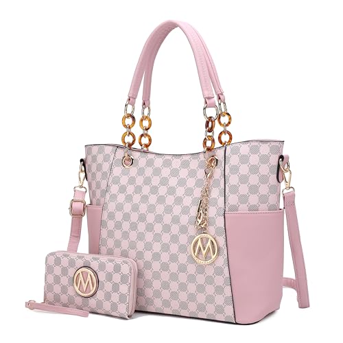Image of J'OMOR by Mia Tote Bag for Women, Handbag Set with Wallet Top-Handle Bag Vegan Leather Purse