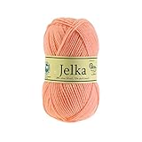 50g Strickgarn Jelka m. 28% Wolle veredelt, Strickwolle, Farbauswahl, Farbe:lachsfarben