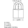 Master Lock Black Covered Aluminum Lock, Gym Locker Lock with Key, Outdoor Padlock with Long Shackle for Gates, Fences, Toolboxes, and More,141DLF