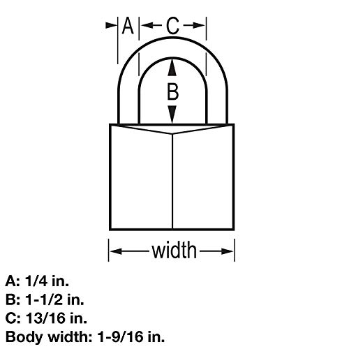 Master Lock Covered Aluminum Lock, Locker Lock with Key, Key Lock for Outdoors, 1 Pack, 141DLF