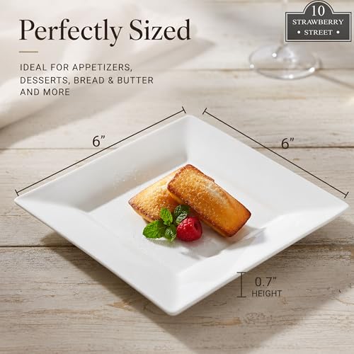 Simply Square 6" Appetizer Plate, Set of 6 by 10 Strawberry Street - Image 3