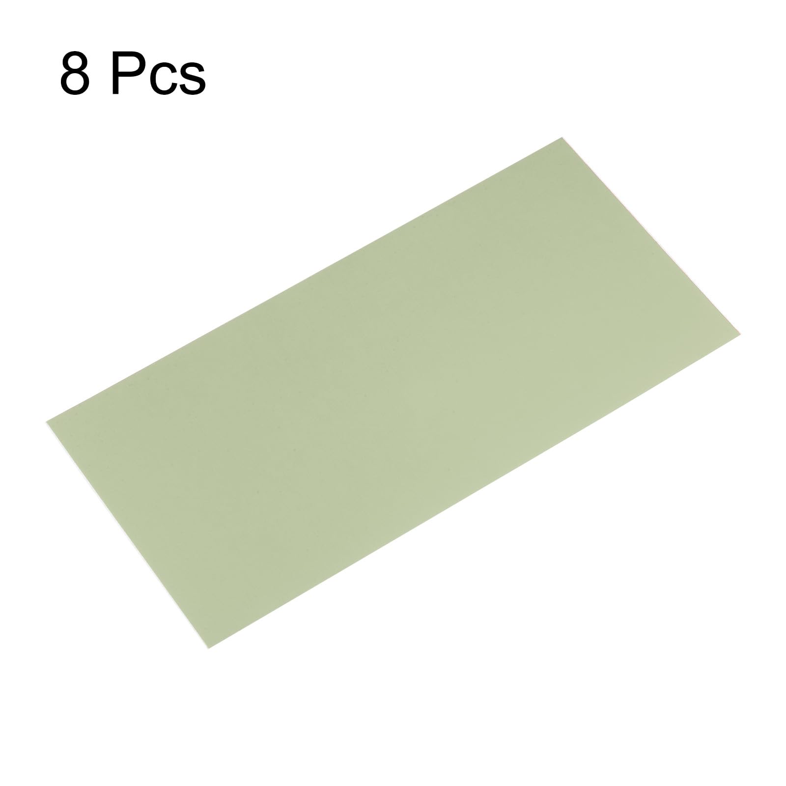 sourcing map Lot de 8 rustines de réparation en nylon - 20 x 10 cm - Autocollants de réparation de tissu imperméables pour doudoune, camping, réparation d'équipement de camping - Vert thé
