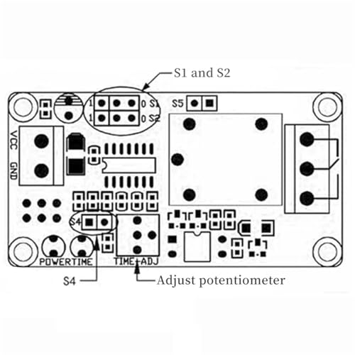 Relais temporisé DC 12V module de commutation temporisé marche arrêt automatique