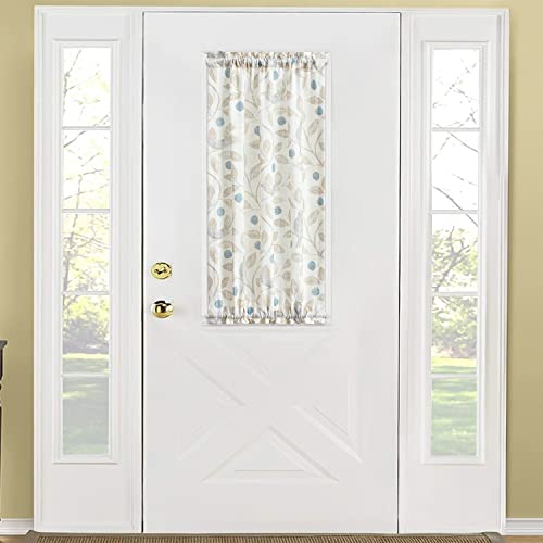 Image of VOGOL Birds Pattern Front Door Curtain, View Reducing Decorative Kitchen French Door Curtains, 1 Panel Faux Linen Drape for Sliding Doorway, 25 x 40 Inches